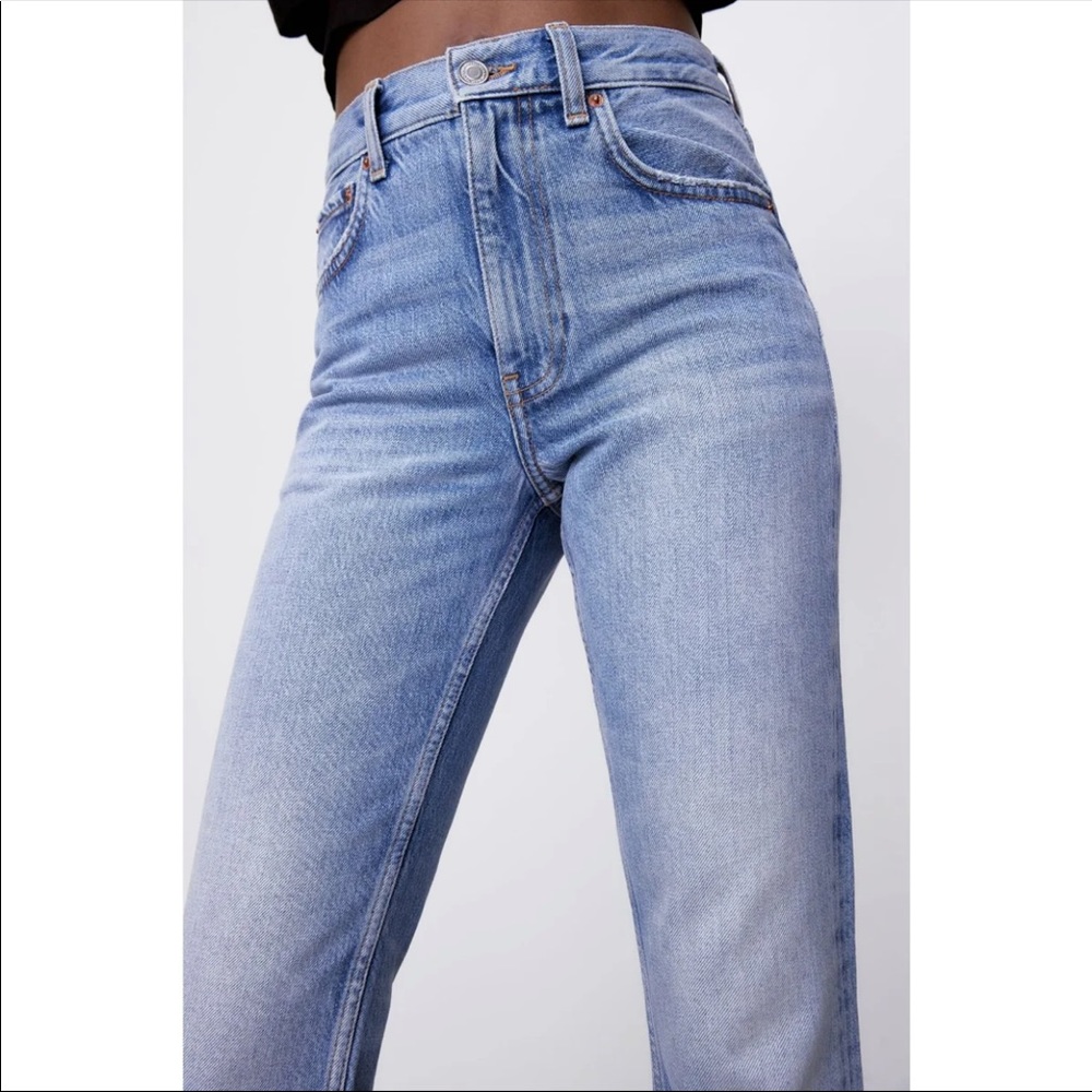 Zara The Truth Slim Jeans in Sky Blue Size 14 - Picture 3 of 14